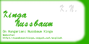 kinga nussbaum business card